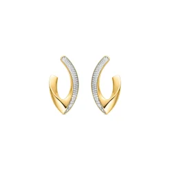 Pendientes de Plata de Ley 925 y Circonita Brillante acabado oro amarillo de 18k - Kurpip