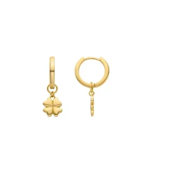 Pendientes de Plata de Ley 925 acabados en oro amarillo 18K - Dira