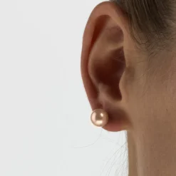 Pendientes de Plata de Ley 925 con Perla Rosa acabados en rodio - Geel