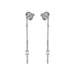 Pendientes de Plata de Ley 925 y Circonita Brillante acabado rodio - Yacko