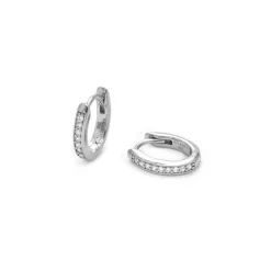 Pendientes de Plata de Ley 925 y Circonita Brillante acabado en rodio - Fakzer