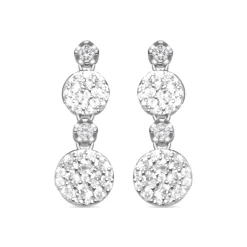Pendientes de Plata de Ley 925 y Circonita Brillante acabado en rodio - Siala