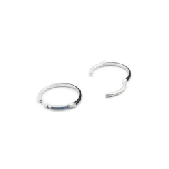 Pendientes de Plata de Ley 925 y Circonita Topacio Azul acabado rodio - Drado