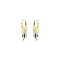 Pendientes de Plata de Ley 925 y Lacado Multicolor acabado oro amarillo de 18k - Towi