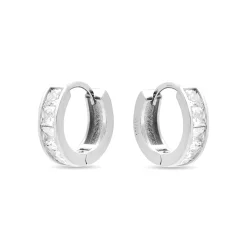 Pendientes de Plata de Ley 925 con Circonita Brillante acabados en rodio - Essential