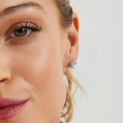 Pendientes de Plata de Ley 925 con Circonita Brillante acabados en rodio - Gema De Leyenda