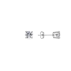 Pendientes de Plata de Ley 925 con Circonita Brillante acabado Rodio - Kyoro