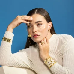 Pendientes de Plata de Ley 925 con Circonita Marrón acabados en oro amarillo 18K - Iotha