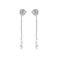 Pendientes de Plata de Ley 925 y Circonita Brillante acabado rodio - Zener