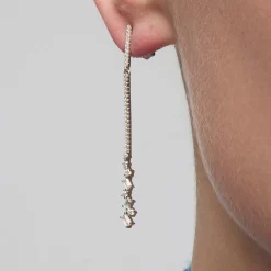 Pendientes de Plata de Ley 925 y Circonita Brillante acabado rodio - Zener