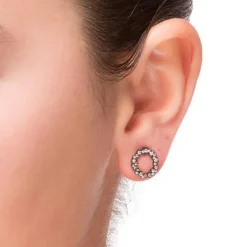 Pendientes de Plata de Ley 925 con Circonita Brillante acabados en rodio - Thilak