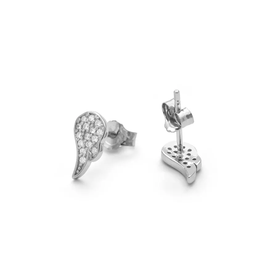 Pendientes de Plata de Ley 925 con Circonita Brillante acabados en rodio - Pureza