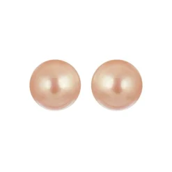 Pendientes de Plata de Ley 925 con Perla Rosa acabados en rodio - Geel