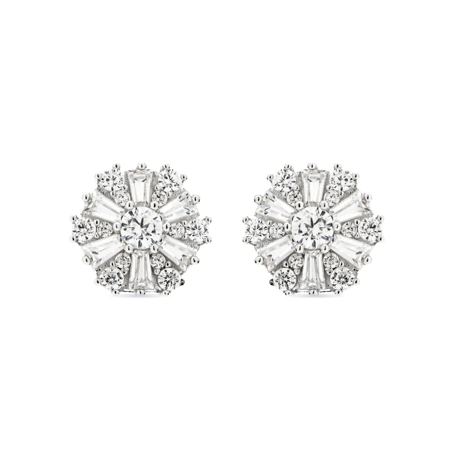 Pendientes de Plata de Ley 925 y Circonita Brillante acabados en rodio - Lorush