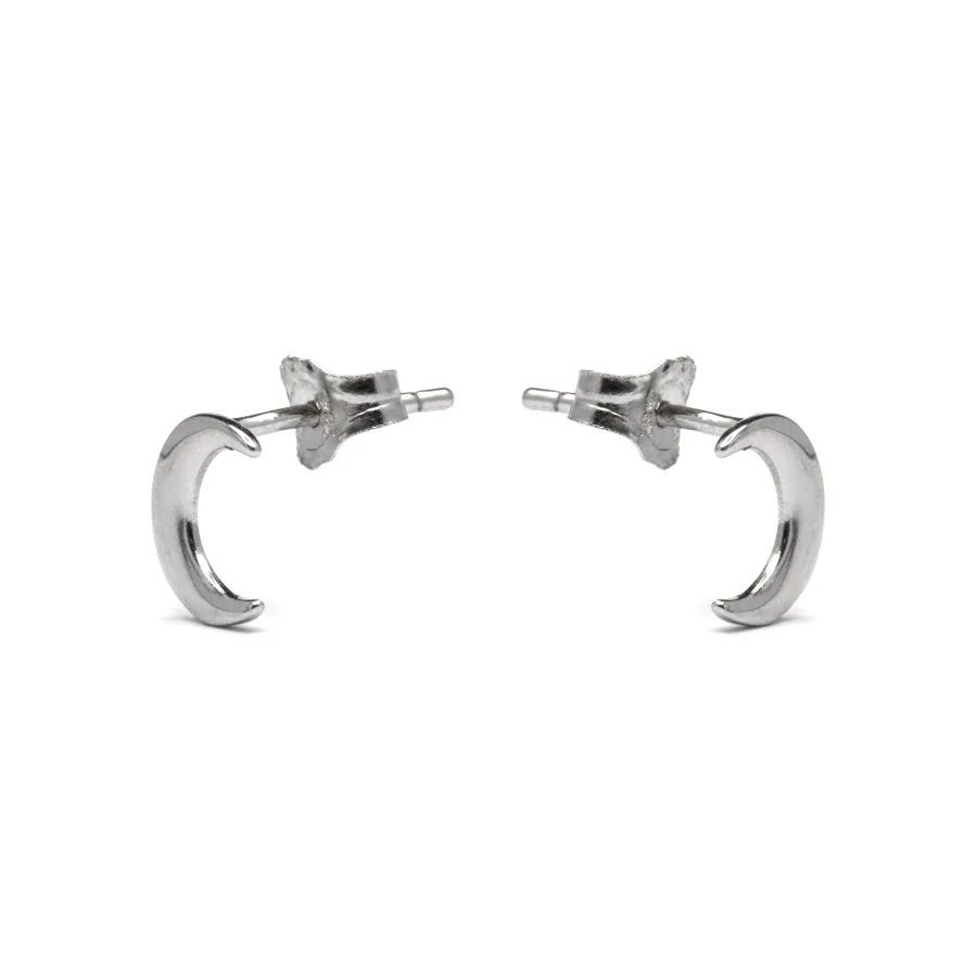 Pendientes de Plata de Ley 925 acabados en rodio - Crescent