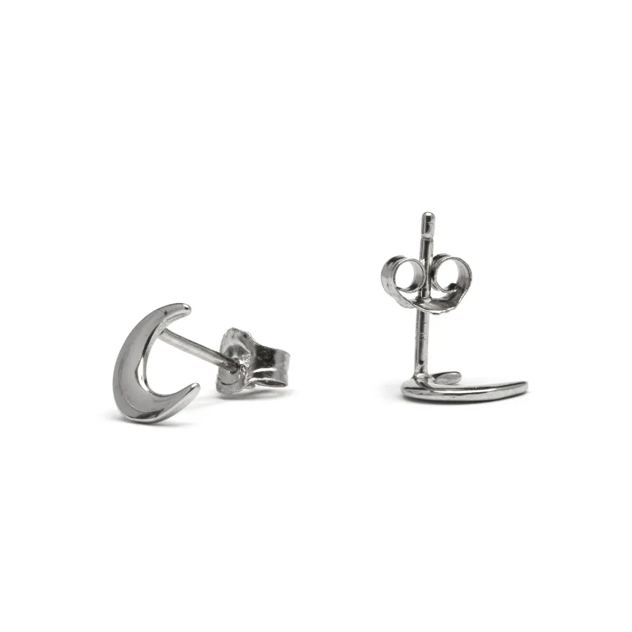 Pendientes de Plata de Ley 925 acabados en rodio - Crescent