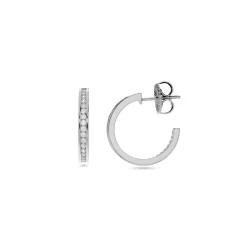 Pendientes de Plata de Ley 925 con Circonita Brillante acabados en oro rosa de 18K - Waiz