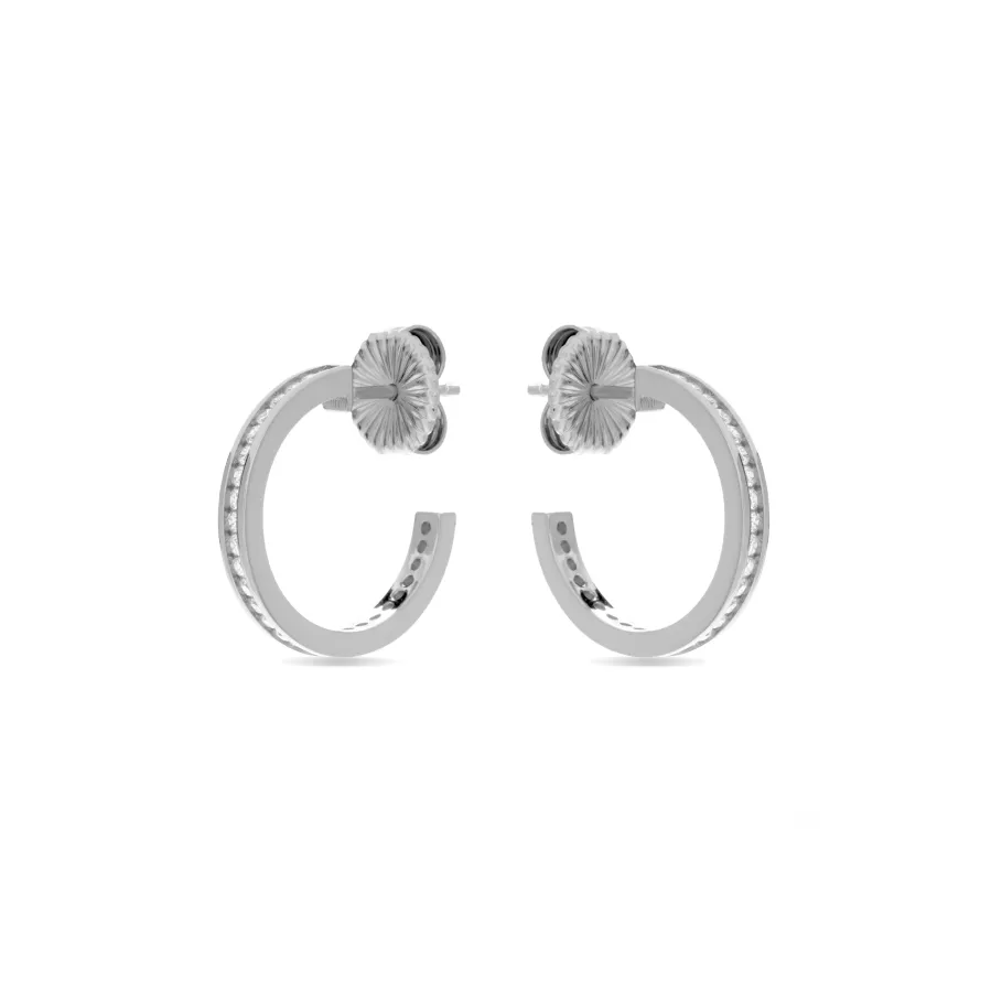 Pendientes de Plata de Ley 925 con Circonita Brillante acabados en oro rosa de 18K - Waiz