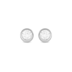 Pendientes de Plata de Ley 925 con Circonita Brillante acabados en rodio - Imrak