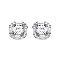 Pendientes de Plata de Ley 925 con Circonita Brillante acabados en rodio - Dyadu