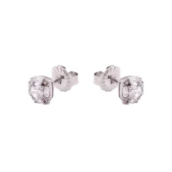 Pendientes de Plata de Ley 925 con Circonita Brillante acabados en rodio - Dyadu