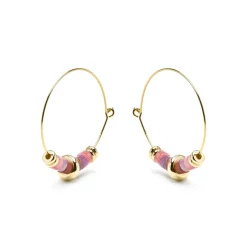 Pendientes de Plata de Ley 925 y Amatista Natural acabado oro amarillo de 18k - Darkba