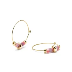 Pendientes de Plata de Ley 925 y Amatista Natural acabado oro amarillo de 18k - Darkba
