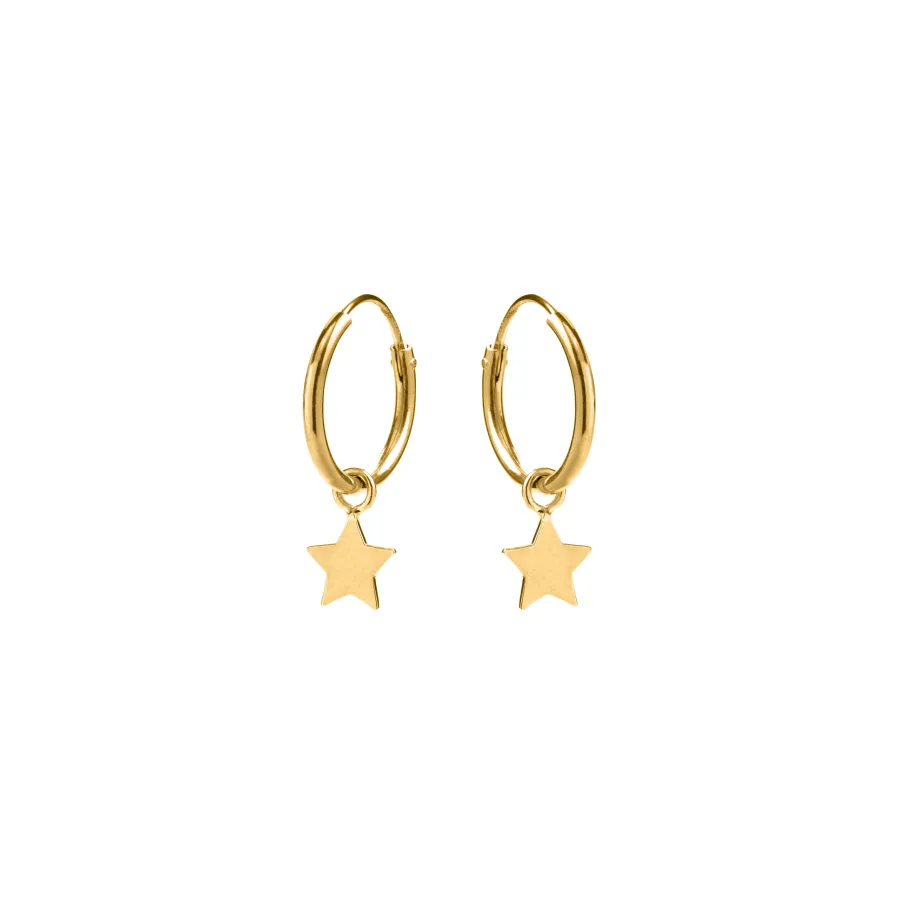 Pendientes de Plata de Ley 925 acabados en oro amarillo 18K - Essential
