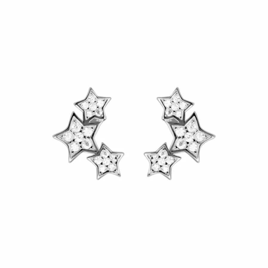 Pendientes de Plata de Ley 925 con Circonita Brillante acabados en rodio - Familia