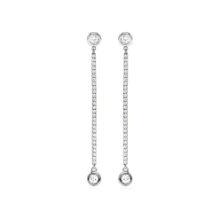 Pendientes de Plata de Ley 925 y Circonita Brillante acabado en rodio - Iperio