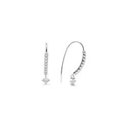 Pendientes de Plata de Ley 925 y Circonita Brillante acabado en rodio - Yabra