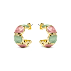 Pendientes Tydra de Lacado Multicolor acabado oro amarillo de 18k