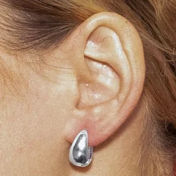 Pendientesde 16,5mm de diámetro acabado plata - Mickra