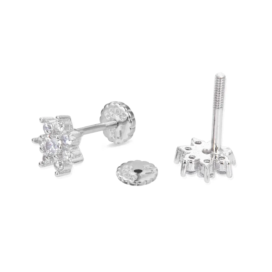 Piercing de Plata de Ley 925 con Circonita Brillante acabado en rodio - Fanti