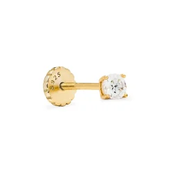 Piercing de Plata de Ley 925 con Circonita Brillante acabado en oro amarillo 18K - Dali