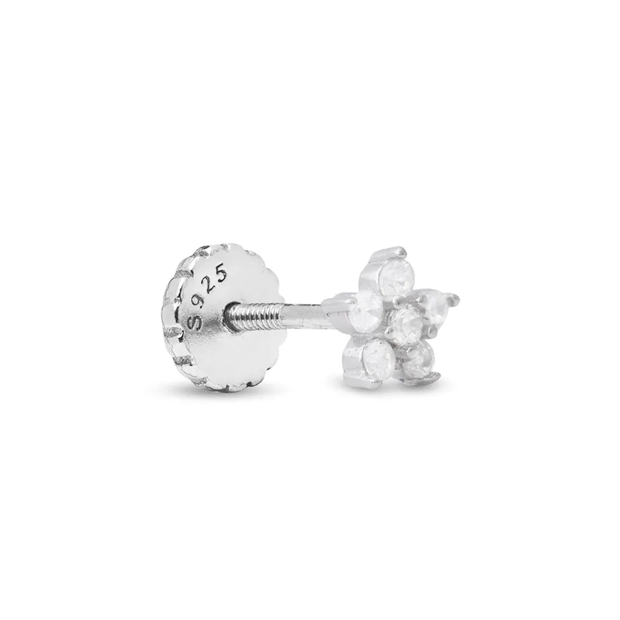 Piercing de Plata de Ley 925 con Circonita Brillante acabado en rodio - Anba