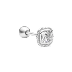 Piercing de Plata de Ley 925 y Circonita Brillante acabado en rodio - Keya