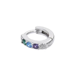 Piercing de Plata de Ley 925 con Circonita Multicolor acabado en rodio - Ansung