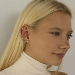 Piercing de Plata de Ley 925 con Circonita Brillante acabado en oro rosa 18K - Issphe