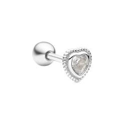 Piercing de Plata de Ley 925 y Circonita Brillante acabado en rodio - Aimba