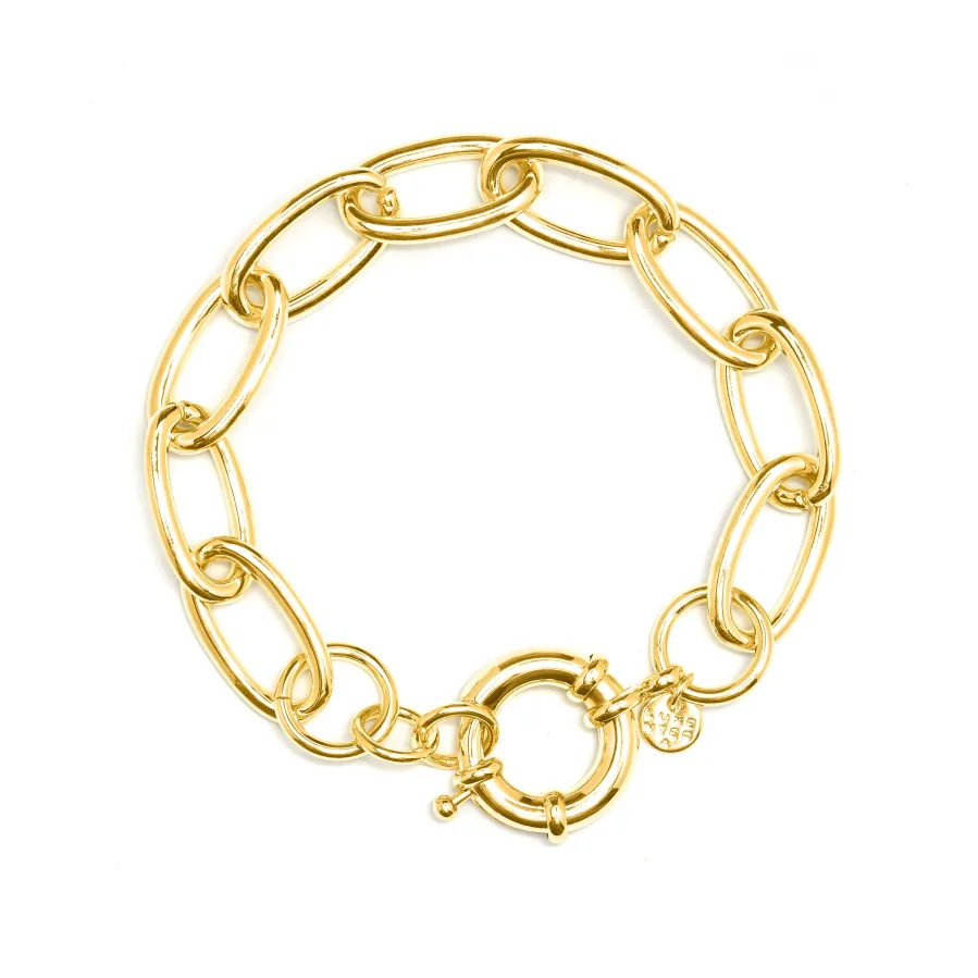 Pulsera acabada en oro amarillo 18K - Nelo