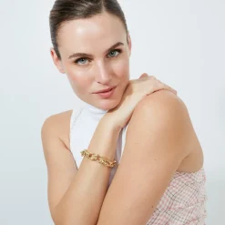 Pulsera acabado en oro amarillo de 18k - Letli