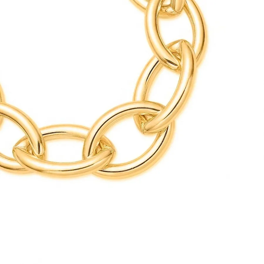 Pulsera acabado en oro amarillo de 18k - Letli