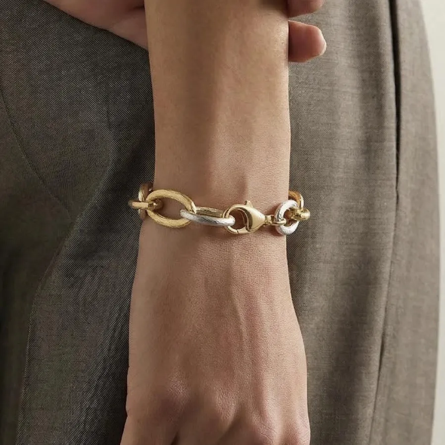 Pulsera acabado en oro amarillo de 18k - Adelky