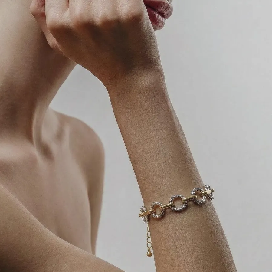 Pulsera acabado en oro amarillo de 18k - Liona