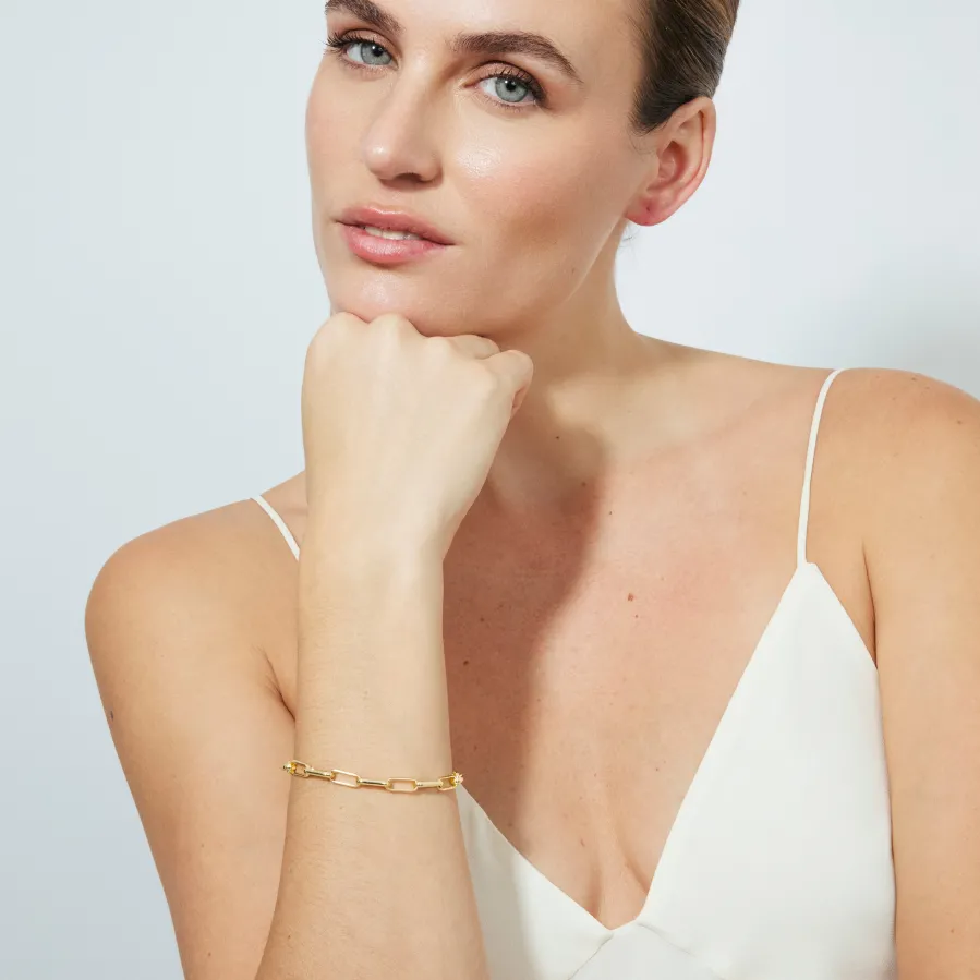 Pulsera acabado en oro amarillo de 18k - Zusha