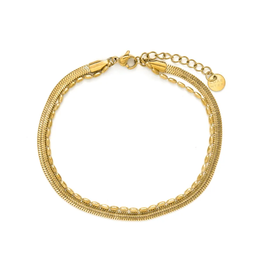 Pulsera acabado en oro amarillo 18k - Etozel