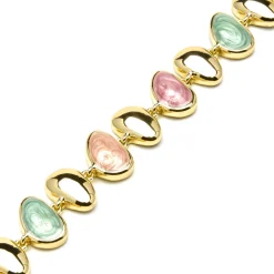 Pulsera acabado oro amarillo de 18k y Lacado Multicolor - Bolhy