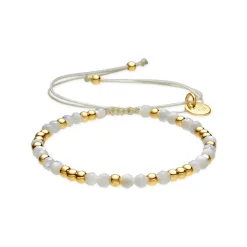 Pulsera acabado oro amarillo de 18k y Madreperla Blanca - Likah