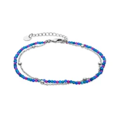 Pulsera con Cristal Morado acabado plata - Miwa